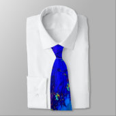 Cravate d'art fractal tourbillon arc-en-ciel (Attaché)