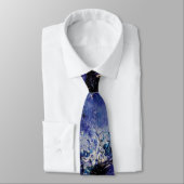 Cravate d'art funky Blue (Attaché)