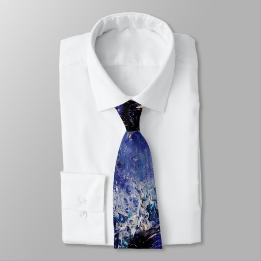 Cravate d'art funky Blue (Attaché)