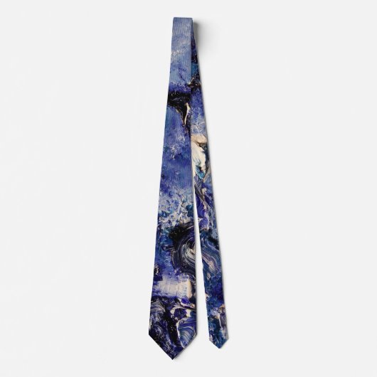 Cravate d'art funky Blue (Devant)