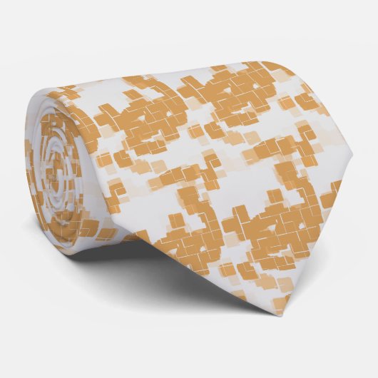 cravate d'art géométrique "Citrouille Pie" (Roulé)