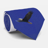 cravate d'art "HAIDA EAGLE" (Roulé)