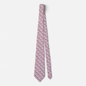 Cravate d'art moderne Gris & Rose Fractal Gem (Devant)