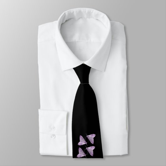 Cravate d'art pourpre Moth (Attaché)