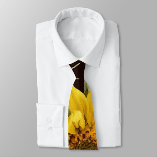 Cravate d'art tournesol (Attaché)