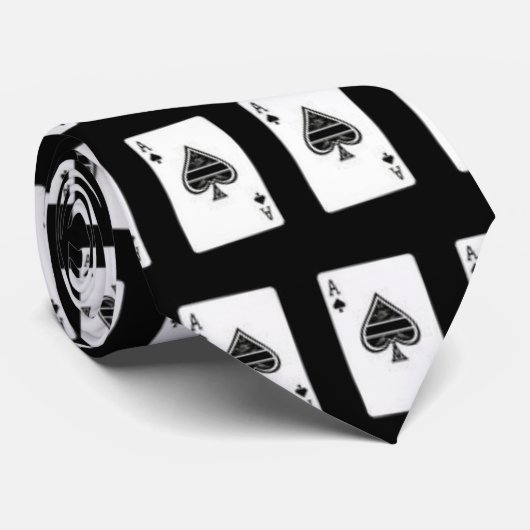 Cravate d'as de pique (Roulé)