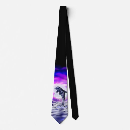 Cravate Dauphin clair de lune (Devant)