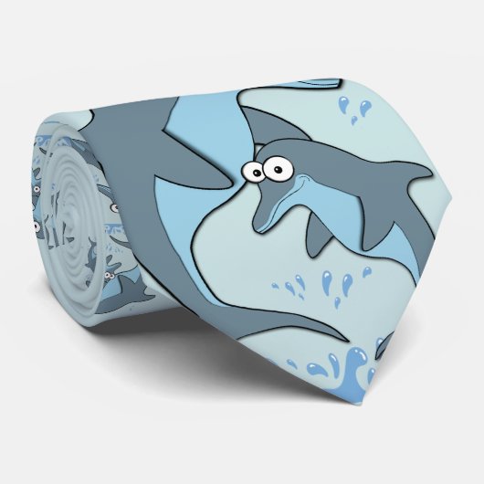 Cravate Dauphins de luxe (Roulé)