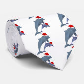 Cravate Dauphins de père Noël (Roulé)