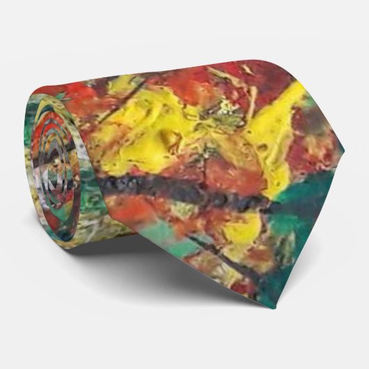 Cravate d'automne Abstrait (Roulé)