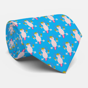 Cravate Day of the Dead Mexican Axolotl Patterned