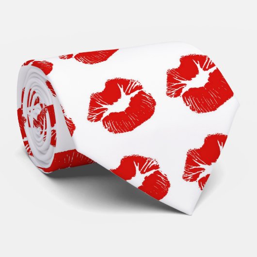Cravate de baiser de rouge à lèvres (Roulé)