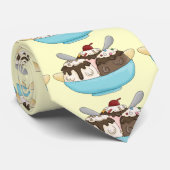 Cravate de banana split de crème glacée (Roulé)
