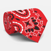 Cravate de Bandana rouge (Roulé)