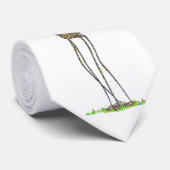 Cravate de bande dessinée de girafe (Roulé)