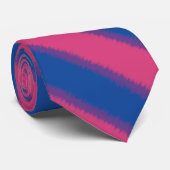 Cravate de bande diagonale du drapeau bisexuel (Roulé)