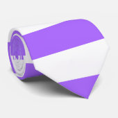 Cravate de bande violet et blanche Lavender (Roulé)