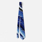 Cravate de bandes diagonales bleu marine (Dos)