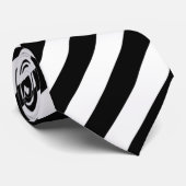 Cravate de bandes diagonales noires (Roulé)