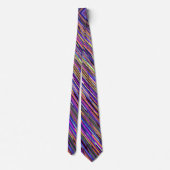 Cravate de bandes multicolores irridicule (Dos)