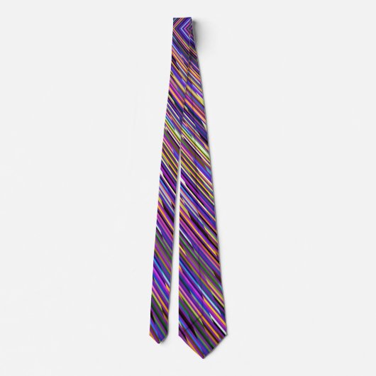 Cravate de bandes multicolores irridicule (Dos)