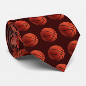 Cravate de basket-ball Brown orange tendance (Roulé)