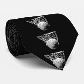 Cravate de basket-ball noir et blanc (Roulé)