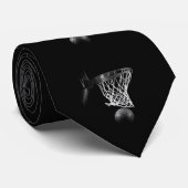 Cravate de basketball noir et blanc (Roulé)