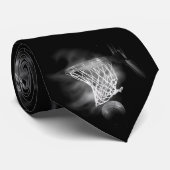 Cravate de basketball noir et blanc (Roulé)
