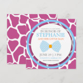 Cravate de bébé garçon douche invitations (Devant / Derrière)