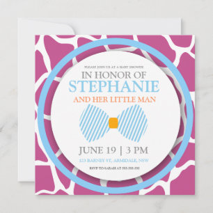 Cravate de bébé garçon douche invitations