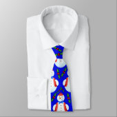 cravate de bonhomme de neige de noël (Attaché)