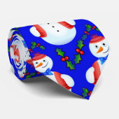 cravate de bonhomme de neige de noël (Roulé)