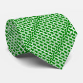 Cravate de briques vert et blanc (Roulé)