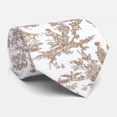 Cravate de brun et blanc de Français de Toile (Roulé)