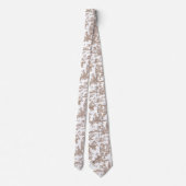 Cravate de brun et blanc de Français de Toile (Dos)