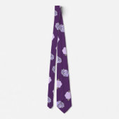 Cravate de bureau floral violet profond (Dos)