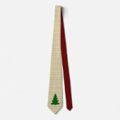 Cravate de burlap de sapin de Noël (Devant)