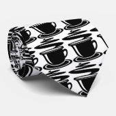 CRAVATE DE CAFÉ NOIRE ET BLANCHE (Roulé)