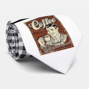 Cravate de café rétro