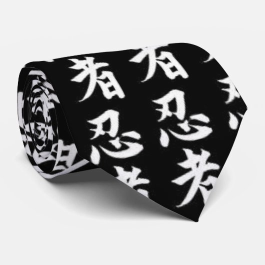Cravate de calligraphie de Ninja (Roulé)