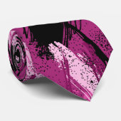 Cravate de camouflage rose Fuchsia noir (Roulé)