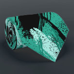 Cravate de camouflage Turquoise noir<br><div class="desc">La cravate pour hommes dispose d'un motif de camouflage moderne en turquoise, aqua et noir. PLUS de designs en magasin. Cool pour le bureau, une nuit en ville, un mariage, pour le marié ou les groomsmen ou donner en cadeau à votre mari, père, frère ou meilleur ami. Faites une déclaration...</div>