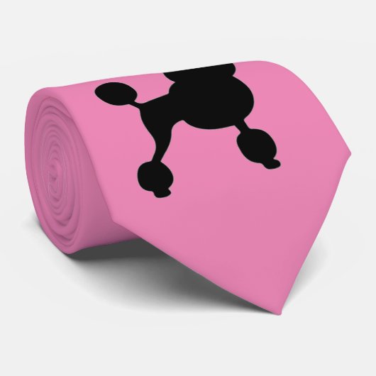 cravate de caniche rose (Roulé)