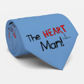 Cravate de cardiologue "l'homme de coeur " (Roulé)