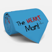 Cravate de cardiologue "l'homme de coeur " (Roulé)