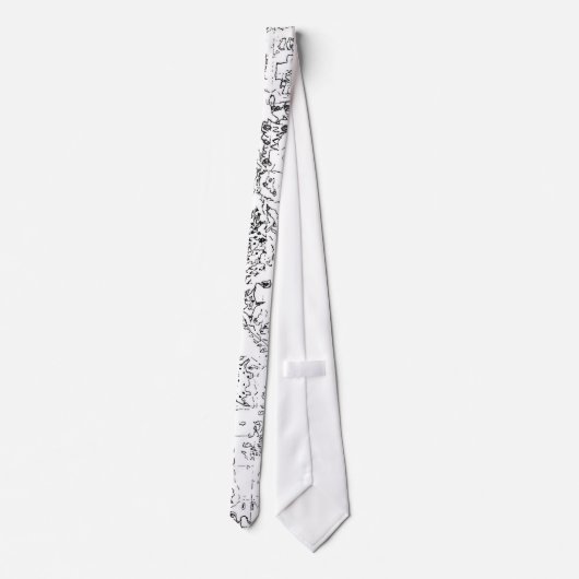 Cravate de carte de monde imaginaire (Dos)