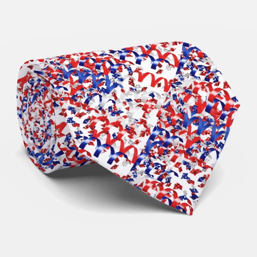 CRAVATE DE CÉLÉBRATION BLEU BLANC ROUGE (Roulé)