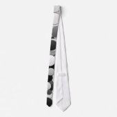 Cravate de cercles de point de polka - noir et (Dos)