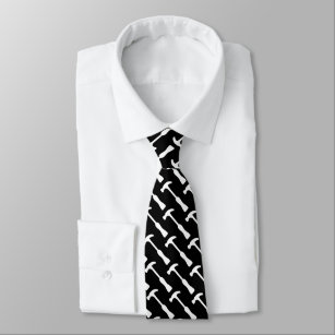 Cravate de charpentier noir et blanc